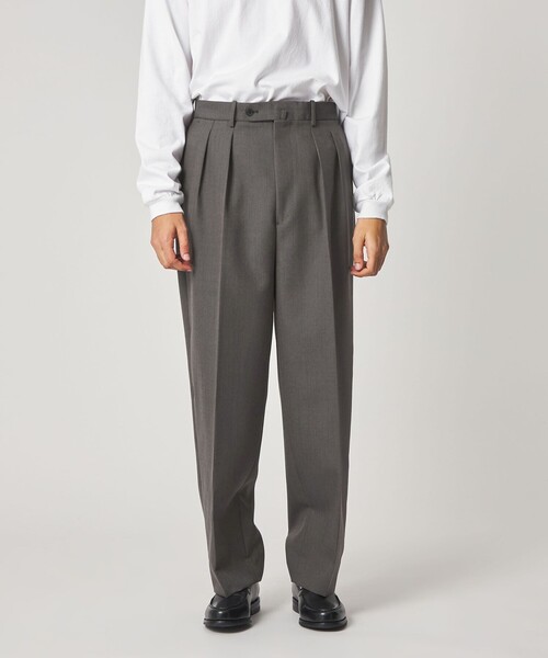 Steven Alan ウール オックスフォード イン ツープリーツ トラウザー Steven Alan ウール オックスフォード イン ツープリーツ トラウザー