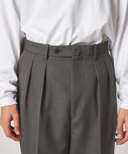 Steven Alan＞ ウール オックスフォード イン ツープリーツ ドレス