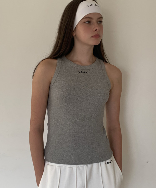 INJIACTIVE（インジアクティブ）の「クラシックリブスリーブレスグレー（Tシャツ/カットソー・レディース・その他・ONE SIZE）」の2枚目の写真