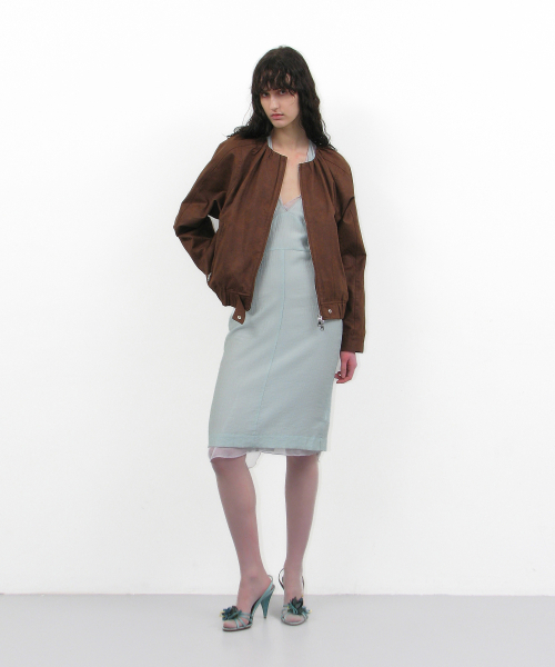 PARTIMENTO WOMEN(パルティメントウィメン)の「ノンカラーシャーリングボンバージャケット_ブラウン(その他アウター・レディース・その他・ONE SIZE)」の5枚目の写真