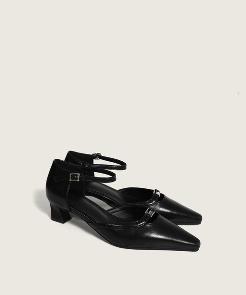 hiamu（ヒアム）の「【着用動画あり・4色展開】ヒアムロゴポイントメリージェーンパンプス/2026 SS NEW COLLECTION（パンプス・レディース・アイボリー/ブラック/シルバー/ブラックミックス・22.5㎝/23.0cm/23.5cm/24.0cm/24.5cm/25.0cm）」の3枚目の写真