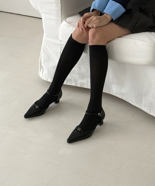 hiamu（ヒアム）の「【着用動画あり・4色展開】ヒアムロゴポイントメリージェーンパンプス/2026 SS NEW COLLECTION（パンプス・レディース・アイボリー/ブラック/シルバー/ブラックミックス・22.5㎝/23.0cm/23.5cm/24.0cm/24.5cm/25.0cm）」の19枚目の写真