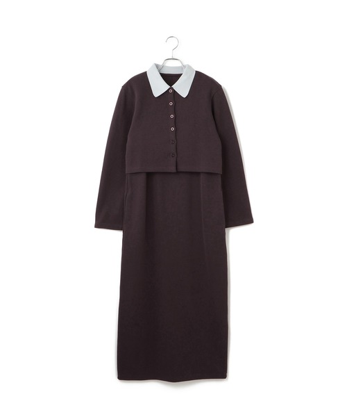 ADAM ET ROPE'(アダムエロペ)の「【WEB限定】カーディガンセットワンピース(ワンピース・レディース・ブラック/ブラウン系その他/ネイビー・FREE)」の17枚目の写真