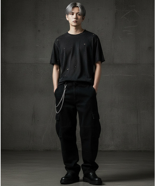 Burner（バーナー）の「【Cr+ov（クローヴ）】ダブルレイヤーチェーン　ウォレットチェーン　 cro-wch-2-4（ウォレットチェーン・メンズ・シルバー・FREE）」の2枚目の写真