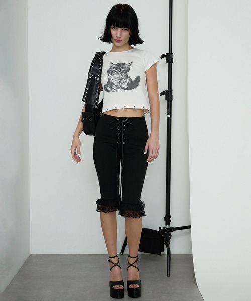 Heart Tattoo（ハートタトゥー）の「スタッズリボンバッグ / Studded Ribbon Bag（ショルダーバッグ・レディース・ブラック・FREE）」の11枚目の写真
