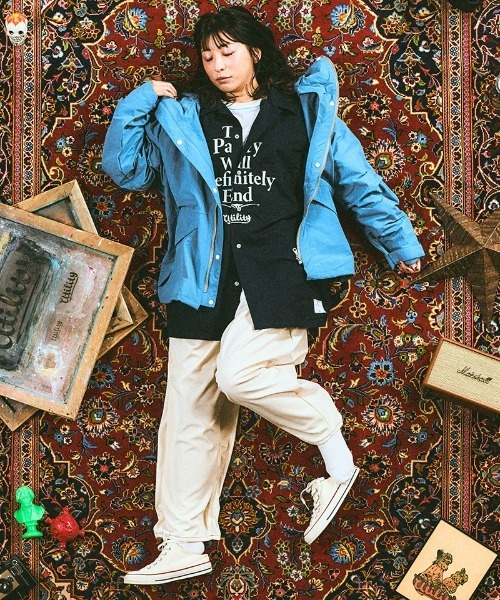 EFFECTEN(エフェクテン)の「ms6395-Page-6 big shirts ワイドシャツ(efsal-06)(シャツ/ブラウス・メンズ・ネイビー/ホワイト・XL/L/M)」の4枚目の写真