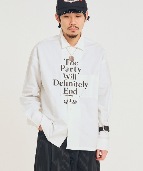 EFFECTEN(エフェクテン)の「ms6395-Page-6 big shirts ワイドシャツ(efsal-06)(シャツ/ブラウス・メンズ・ネイビー/ホワイト・XL/L/M)」の5枚目の写真