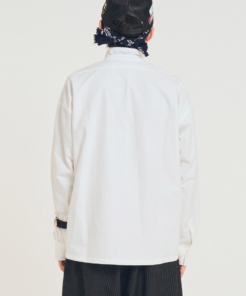 EFFECTEN(エフェクテン)の「ms6395-Page-6 big shirts ワイドシャツ(efsal-06)(シャツ/ブラウス・メンズ・ネイビー/ホワイト・XL/L/M)」の6枚目の写真