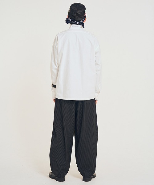 EFFECTEN(エフェクテン)の「ms6395-Page-6 big shirts ワイドシャツ(efsal-06)(シャツ/ブラウス・メンズ・ネイビー/ホワイト・XL/L/M)」の10枚目の写真