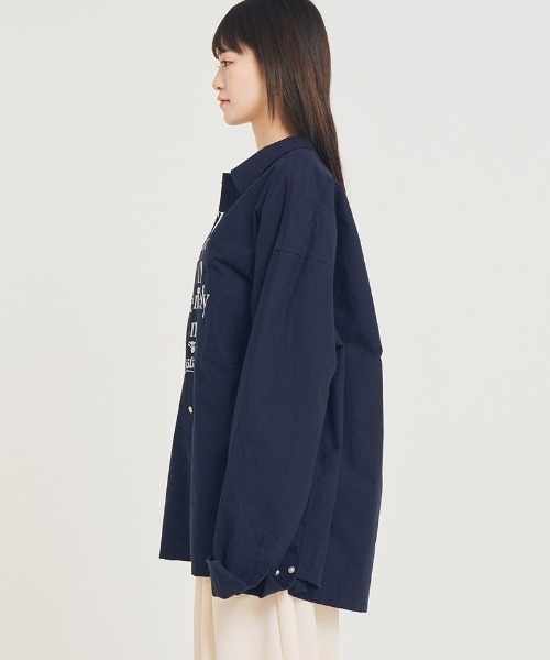 EFFECTEN(エフェクテン)の「ms6395-Page-6 big shirts ワイドシャツ(efsal-06)(シャツ/ブラウス・メンズ・ネイビー/ホワイト・XL/L/M)」の11枚目の写真