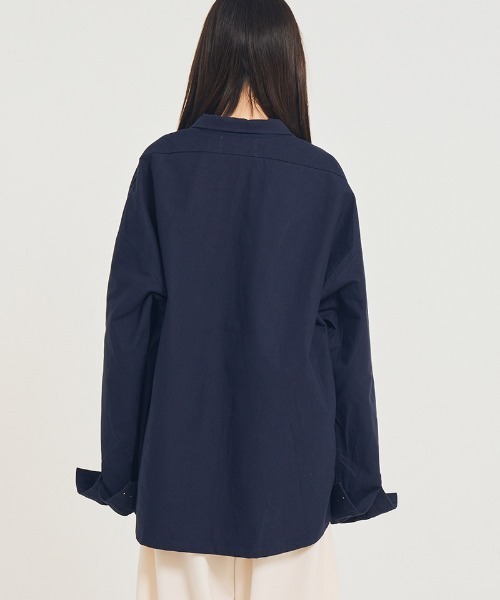 EFFECTEN(エフェクテン)の「ms6395-Page-6 big shirts ワイドシャツ(efsal-06)(シャツ/ブラウス・メンズ・ネイビー/ホワイト・XL/L/M)」の12枚目の写真