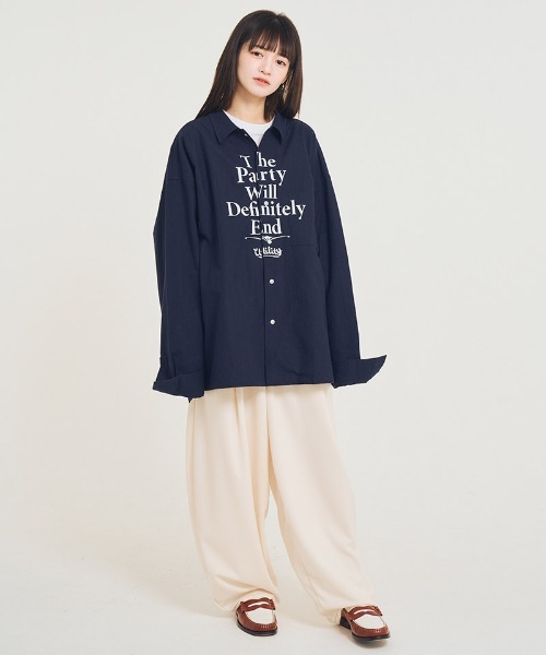 EFFECTEN(エフェクテン)の「ms6395-Page-6 big shirts ワイドシャツ(efsal-06)(シャツ/ブラウス・メンズ・ネイビー/ホワイト・XL/L/M)」の13枚目の写真