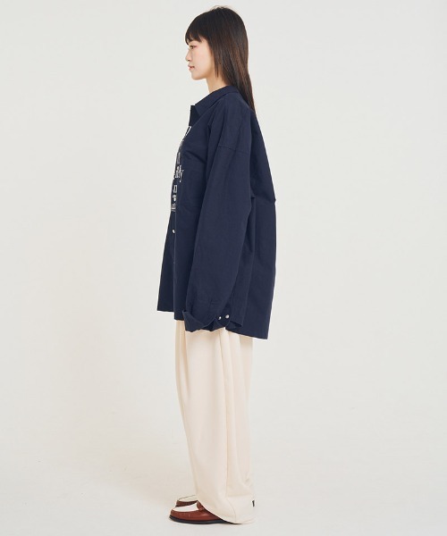 EFFECTEN(エフェクテン)の「ms6395-Page-6 big shirts ワイドシャツ(efsal-06)(シャツ/ブラウス・メンズ・ネイビー/ホワイト・XL/L/M)」の14枚目の写真