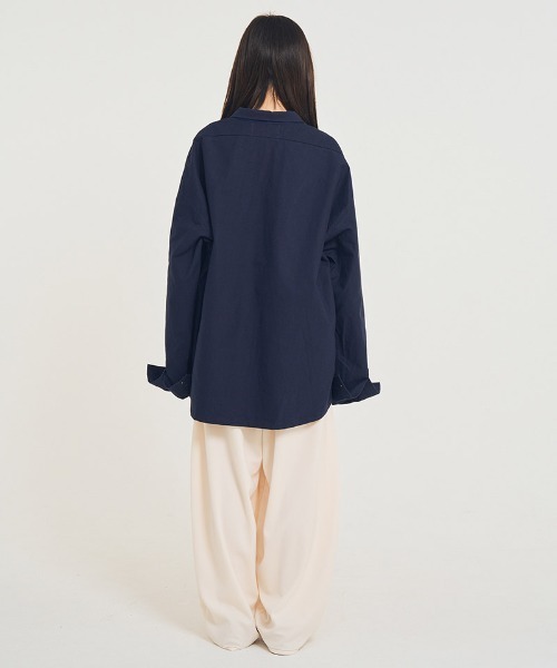 EFFECTEN(エフェクテン)の「ms6395-Page-6 big shirts ワイドシャツ(efsal-06)(シャツ/ブラウス・メンズ・ネイビー/ホワイト・XL/L/M)」の15枚目の写真