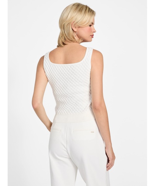 Guess（ゲス）の「SL Lylah Tank Top Sweater タンクトップ  （タンクトップ・レディース・クリーム/グレー・SMALL/MEDIUM/X-SMALL）」の5枚目の写真