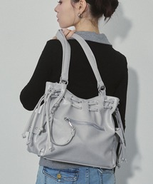 ENVYM（アンビー）の「スタッズ エナメル ドロスト ハンドバッグ 【2WAY】（ハンドバッグ）」