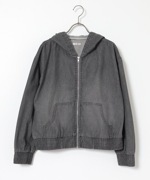 Honeys（ハニーズ）の「デニムフードブルゾン（ブルゾン・レディース・ブルー系その他/グレー・S/M/LL/L）」の10枚目の写真