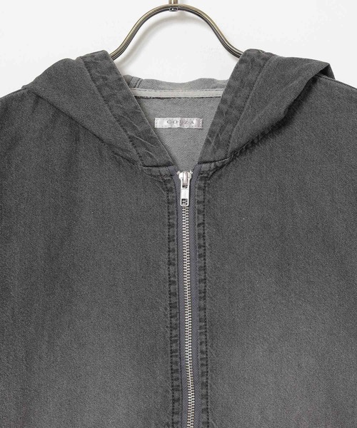 Honeys（ハニーズ）の「デニムフードブルゾン（ブルゾン・レディース・ブルー系その他/グレー・S/M/LL/L）」の11枚目の写真