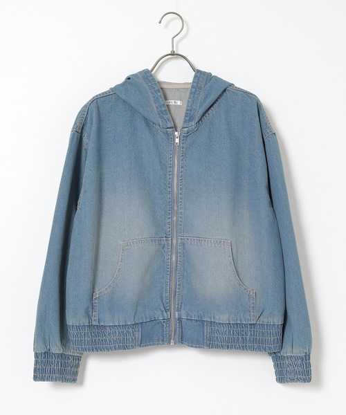 Honeys（ハニーズ）の「デニムフードブルゾン（ブルゾン・レディース・ブルー系その他/グレー・S/M/LL/L）」の13枚目の写真
