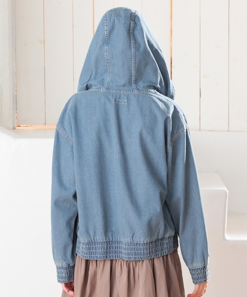 Honeys（ハニーズ）の「デニムフードブルゾン（ブルゾン・レディース・ブルー系その他/グレー・S/M/LL/L）」の18枚目の写真