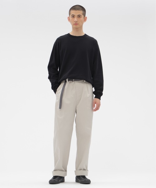 MHL.(エムエイチエル)の「WASHED CHINO COTTON(その他パンツ・メンズ・チャコール/オフホワイト・LARGE/MEDIUM/SMALL)」の4枚目の写真