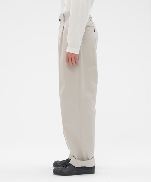 MHL.(エムエイチエル)の「WASHED CHINO COTTON(その他パンツ・メンズ・チャコール/オフホワイト・LARGE/MEDIUM/SMALL)」の5枚目の写真