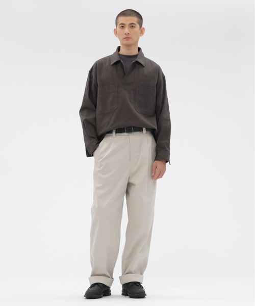 MHL.(エムエイチエル)の「WASHED CHINO COTTON(その他パンツ・メンズ・チャコール/オフホワイト・LARGE/MEDIUM/SMALL)」の6枚目の写真