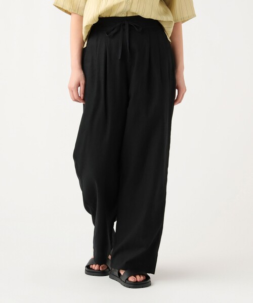 BEAMS HEART（ビームスハート）の「麻混 タック イージー パンツ（スラックス・レディース・その他/ブラック/その他1・FREE）」の7枚目の写真
