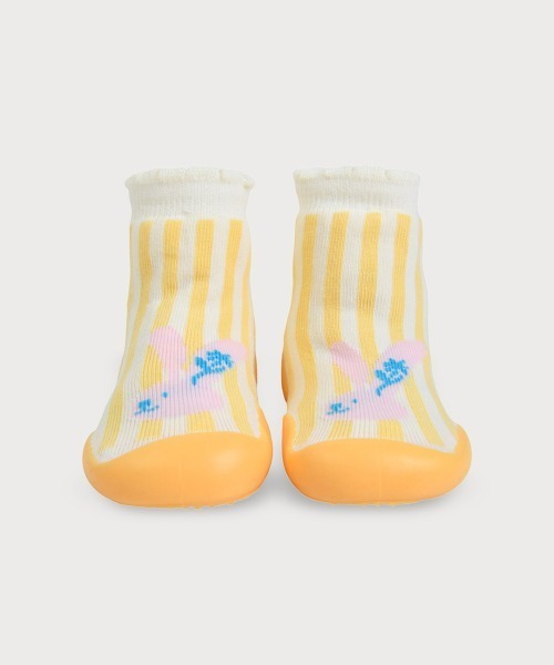 moimoln(モイモルン)の「ラビットファーストソックスシューズ・靴(ベビーシューズ/ベビーソックス・キッズ・イエロー・12.5cm/11.5cm)」の1枚目の写真