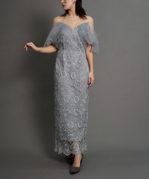 My shawty(マイシャウティー)の「offsholder lace dress(ドレス・レディース・ブラック/ベージュ/ブルー・MEDIUM/SMALL)」の19枚目の写真