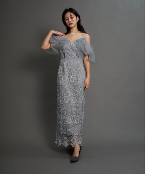 My shawty(マイシャウティー)の「offsholder lace dress(ドレス・レディース・ブラック/ベージュ/ブルー・MEDIUM/SMALL)」の17枚目の写真