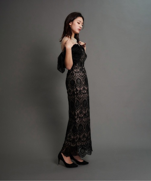 My shawty(マイシャウティー)の「offsholder lace dress(ドレス・レディース・ブラック/ベージュ/ブルー・MEDIUM/SMALL)」の13枚目の写真