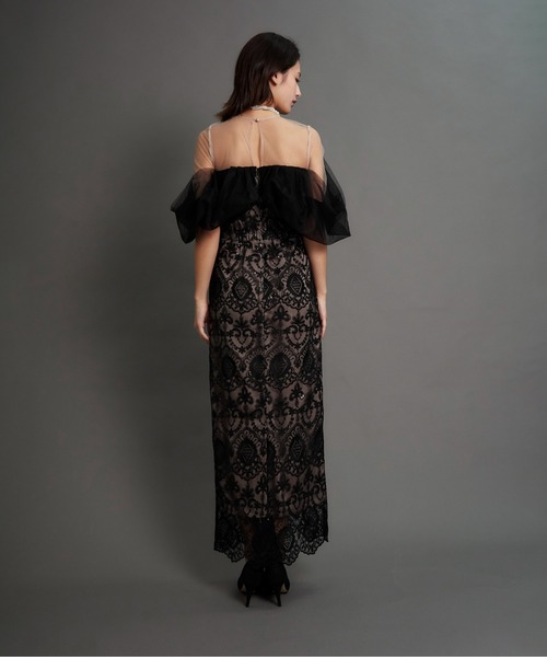 My shawty(マイシャウティー)の「offsholder lace dress(ドレス・レディース・ブラック/ベージュ/ブルー・MEDIUM/SMALL)」の14枚目の写真