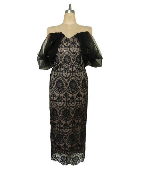 My shawty(マイシャウティー)の「offsholder lace dress(ドレス・レディース・ブラック/ベージュ/ブルー・MEDIUM/SMALL)」の22枚目の写真