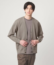 ポリエステル リンクス Vネック カーディガン