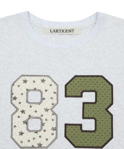 LARTIGENT(ラーティゼン)の「L20 83 PATCH LONG SLEEVE(MELANGE)(Tシャツ/カットソー・レディース・その他・FREE)」の3枚目の写真