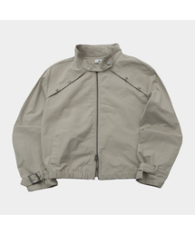 PLACE STUDIO（プレイススタジオ）の「ハイネックスタンダードストラップビジョポイントブルゾンジップアップジャケット[ベージュ]（デニムジャケット）」