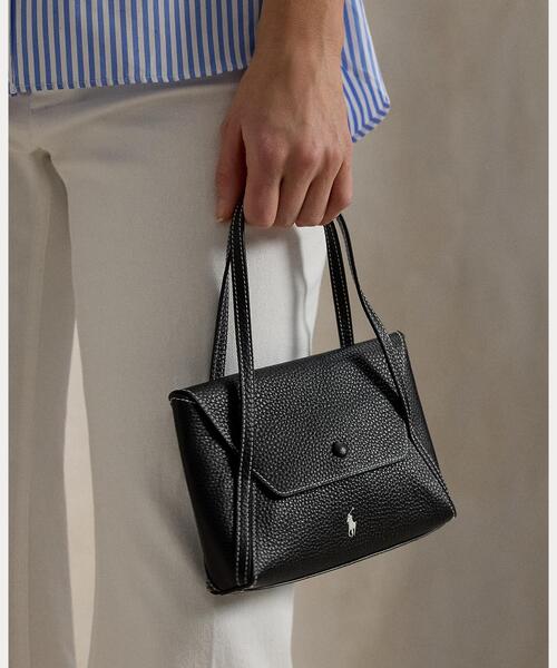 POLO RALPH LAUREN(ポロ ラルフ ローレン)の「Polo Play レザー ミニ エンベロープ バッグ(ハンドバッグ・レディース・ブラック系1・ONE)」の7枚目の写真