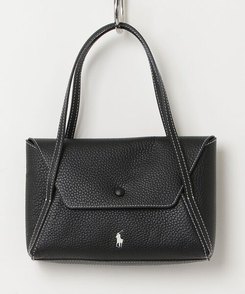 POLO RALPH LAUREN(ポロ ラルフ ローレン)の「Polo Play レザー ミニ エンベロープ バッグ(ハンドバッグ・レディース・ブラック系1・ONE)」の6枚目の写真