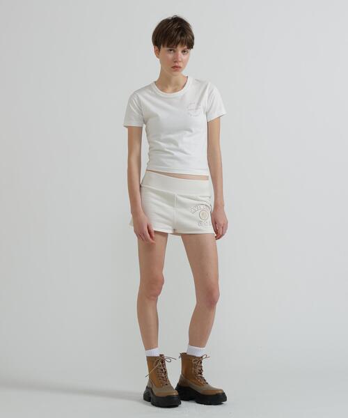 AVIREX（アヴィレックス）の「VARSITY LOGO MINI T-SHIRT（Tシャツ/カットソー・レディース・ブラック/ピンク/ホワイト・M/S）」の21枚目の写真