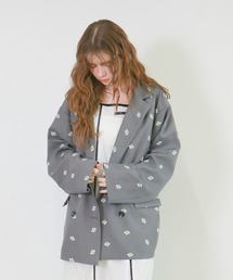 mic by Olu.（ミックバイオルドット）の「フラワーエンブロイダリ―ジャケット（テーラードジャケット）」