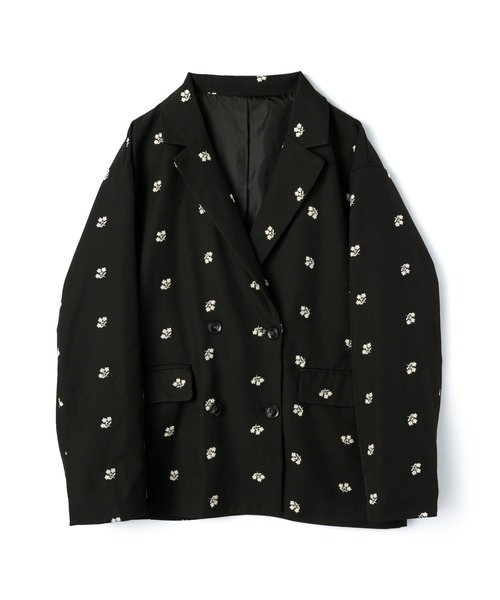 mic by Olu.(ミックバイオルドット)の「< ZOZOTOWN限定 >フラワーエンブロイダリ―ジャケット(テーラードジャケット・レディース・グレー/ブラック・FREE)」の20枚目の写真