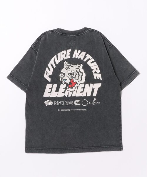 ELEMENT（エレメント）の「ELEMENT/エレメント キッズ 半袖 Tシャツ ロゴ バックプリント BG025258（Tシャツ/カットソー・キッズ・ホワイト/スミクロ/ブラック・130cm/140cm/150cm/160cm）」の4枚目の写真