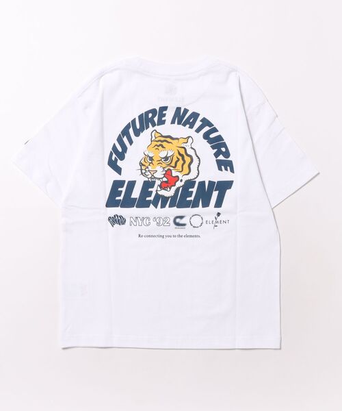 ELEMENT（エレメント）の「ELEMENT/エレメント キッズ 半袖 Tシャツ ロゴ バックプリント BG025258（Tシャツ/カットソー・キッズ・ホワイト/スミクロ/ブラック・130cm/140cm/150cm/160cm）」の5枚目の写真