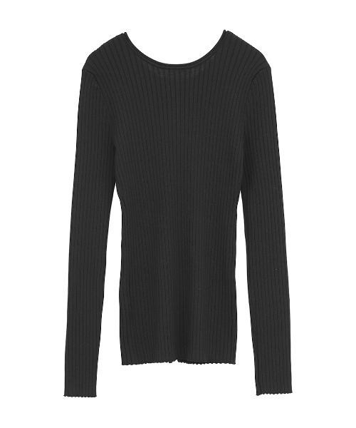 CLANE（クラネ）の「CLANE/クラネ/W FACE GOLD BUTTON KNIT TOPS（カーディガン/ボレロ・レディース・ブラック/アイボリー・1）」の9枚目の写真