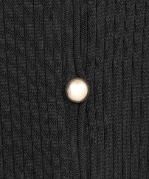 CLANE（クラネ）の「CLANE/クラネ/W FACE GOLD BUTTON KNIT TOPS（カーディガン/ボレロ・レディース・ブラック/アイボリー・1）」の13枚目の写真
