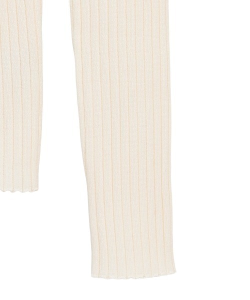 CLANE（クラネ）の「CLANE/クラネ/W FACE GOLD BUTTON KNIT TOPS（カーディガン/ボレロ・レディース・ブラック/アイボリー・1）」の5枚目の写真