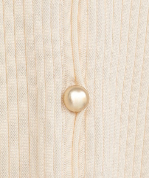 CLANE（クラネ）の「CLANE/クラネ/W FACE GOLD BUTTON KNIT TOPS（カーディガン/ボレロ・レディース・ブラック/アイボリー・1）」の7枚目の写真