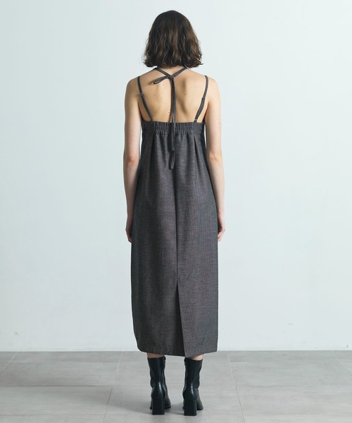 CITY TOKYO(シティトウキョウ)の「【CITY TOKYO/シティートウキョウ】リネンブレンドキャミワンピース(ワンピース・レディース・ベージュ/マルチ・2/1)」の3枚目の写真