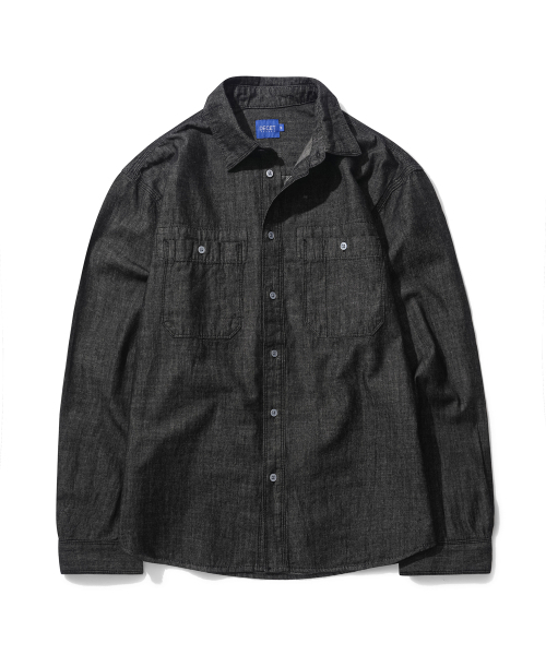 DECET（デケト）の「Relax Work Denim Shirts DCSH014Black（シャツ/ブラウス・メンズ・その他・SMALL/MEDIUM/LARGE）」の3枚目の写真